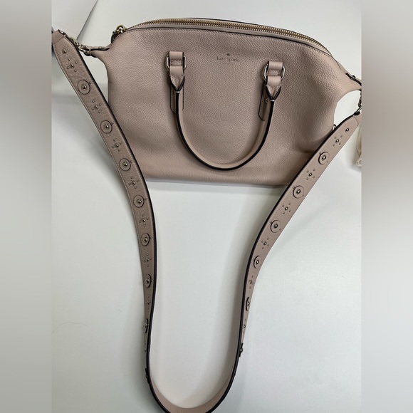 Kate Spade New York Larchmont Avenue Studded Mini Layla Satchel in Warm Beige - Picture 14 of 15